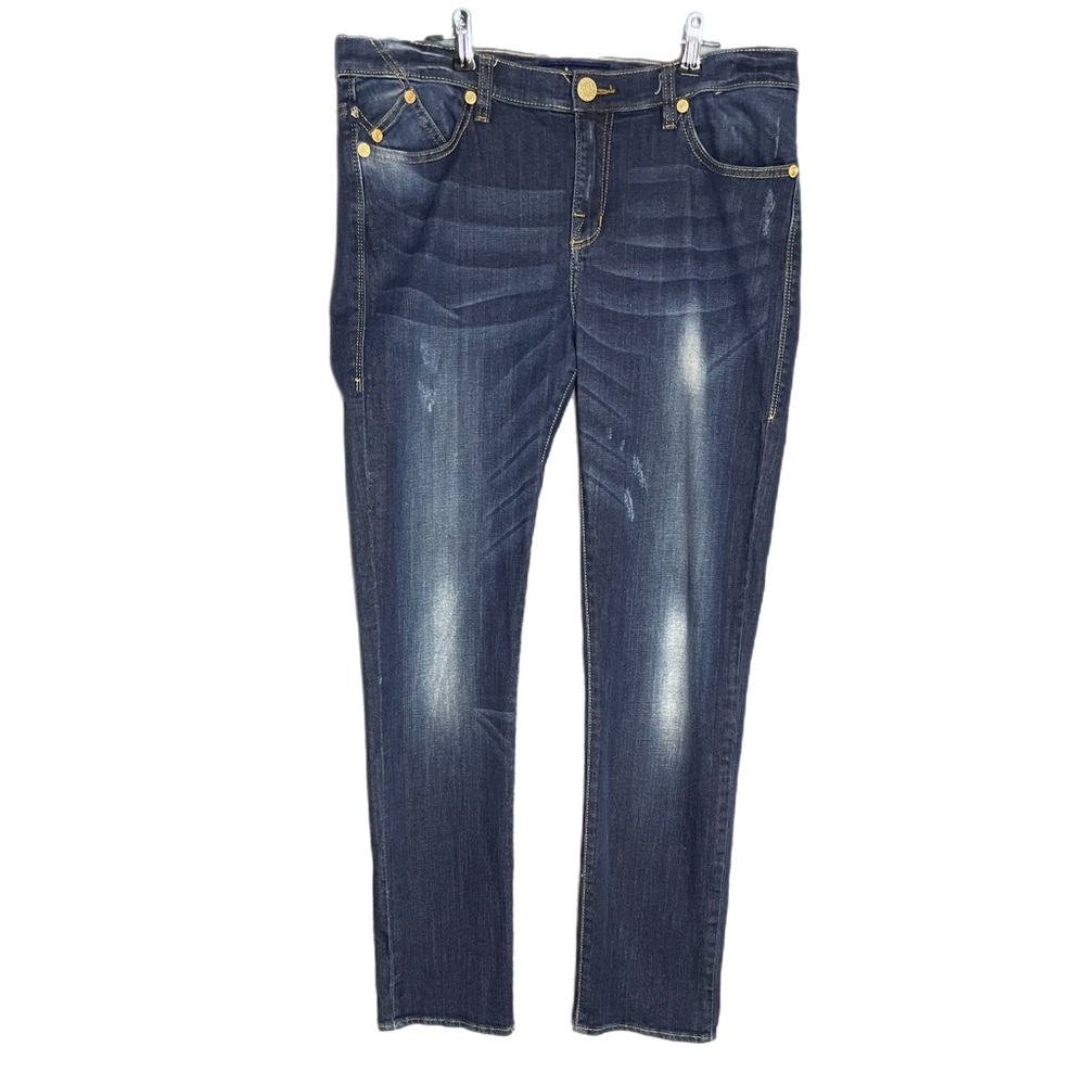 Rock & Republic Women’s Jeans Rhinestones Distressed Size 14